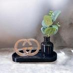 Leuke tray met vaasje en beeldje, Huis en Inrichting, Woonaccessoires | Dienbladen, Ophalen of Verzenden, Nieuw, Hout