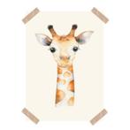 Kinderposter Poster Giraffe Aquarel A4 Little Dreamzzz, Ophalen of Verzenden, Nieuw, Wanddecoratie