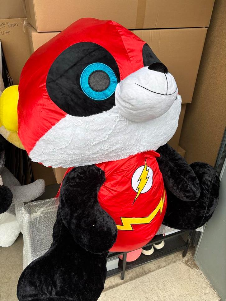 Grote Pluche Panda - Flash Kostuum, Kinderen en Baby's, Speelgoed | Knuffels en Pluche, Gebruikt, Beer, Ophalen of Verzenden