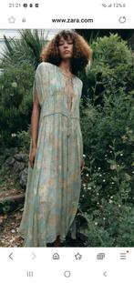 Zara jurk lichtblauw met print maat L, Kleding | Dames, Overige kleuren, Verzenden, Zara, Maat 42/44 (L)