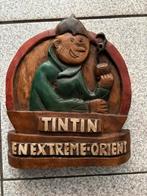 Tintin en extreme orient houten beeld, Verzamelen, Ophalen of Verzenden, Kuifje, Zo goed als nieuw, Beeldje of Figuurtje
