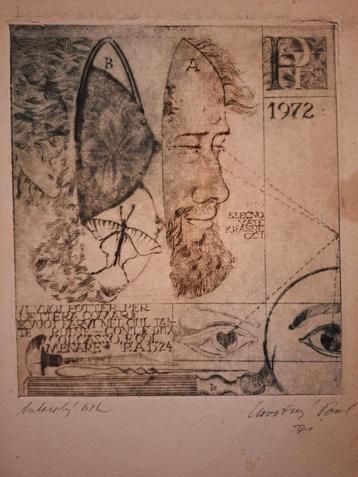 Abstracte Ets uit 1972 beschikbaar voor biedingen