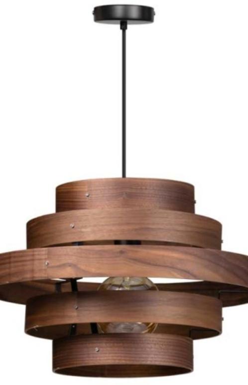 Dutch design lamp/  black walnut hanglamp, Huis en Inrichting, Lampen | Hanglampen, Zo goed als nieuw, Minder dan 50 cm, Hout