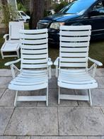 Rovergarden brevettato 2 witte tuinstoelen, Ophalen, Gebruikt, Kunststof, Verstelbaar