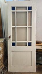 Antieke deur met glas in lood, Ophalen, Gebruikt, Binnendeur, Glas