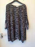 Antraciet/zwart print shirt Uit de collectie van Sasoon, Maat 38/40 (M), Zwart, Nieuw, Ophalen of Verzenden