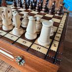 Luxe Houten Schaakspel in mooie Koffer TOP!, Hobby en Vrije tijd, Gezelschapsspellen | Bordspellen, Een of twee spelers, Ophalen of Verzenden