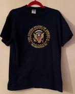 Donkerblauw T shirt met embleem maat M, Ophalen of Verzenden, Zo goed als nieuw, Blauw, Korte mouw