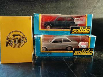 1:43 Solido Ford Escort en de Ford Fiesta beschikbaar voor biedingen