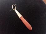 Bloedkoraal  hanger., Verzenden, Goud, Hanger