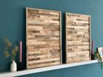 Set Houten Wanddecoratie bestaat uit 2 delen NIEUW, Ophalen, Nieuw