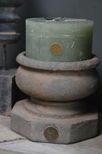 Stenen-Poer Kandelaar op Voet - Boost old Brown - Landelijk, Huis en Inrichting, Woonaccessoires | Kandelaars en Kaarsen, Overige materialen