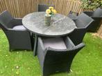 Tuinset - Ronde Tafel + 6 Stoelen, Tuin en Terras, Tuinsets en Loungesets, Ophalen, Eettafel, 6 zitplaatsen, Zo goed als nieuw