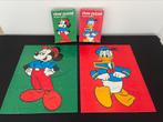 Vintage Mickey Mouse and Donald Duck Disney Vloer Puzzels, Ophalen of Verzenden, Minder dan 500 stukjes, Gebruikt, Legpuzzel