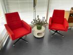 2 Mooie draaibare fauteuils 70s space age gaaf!, Huis en Inrichting, Fauteuils, Ophalen, Gebruikt, Minder dan 75 cm, Stof