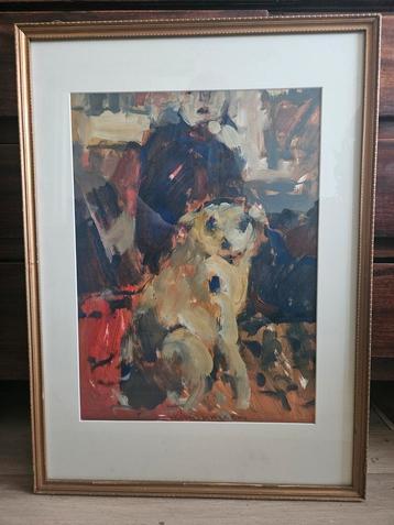 Willem Janssen - Hond, 50x38 cm beschikbaar voor biedingen
