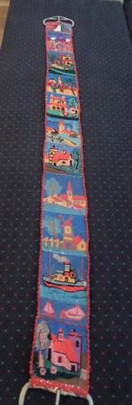 geborduurd kleurrijk oud schellekoord, Ophalen of Verzenden