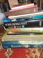 Stapel kunstboeken over schilders zoals gogh,rembrandt,pieck, Ophalen, Kunst en Cultuur