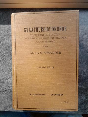 Staathuishoudkunde Spaander, 4e druk 1926 beschikbaar voor biedingen