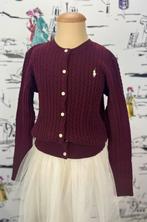 Ralph Lauren bordeauxrood mini kabelvest maat 8-10, Trui of Vest, Zo goed als nieuw, Ralph Lauren, Ralph Lauren EU