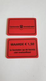 1005 gemeente amstelveen 4 stuks kermisfiche, Postzegels en Munten, Penningen en Medailles, Overige materialen, Verzenden