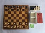 Houten schaak- en dambord in de afmeting van 36,5x36,5 cm, Een of twee spelers, Ophalen of Verzenden, Gebruikt