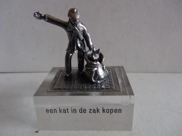 Miniatuur zilver S17a kat in de zak zilveren miniaturen geze beschikbaar voor biedingen