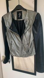 Stoer jasje, biker, zwart/silver maar S van superstar., Kleding | Dames, Zwart, Ophalen of Verzenden, Zo goed als nieuw, Maat 36 (S)