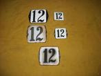oud emaille huisnummer 12 ook 13 14 15 16 17 18 19 20 21 22, Ophalen of Verzenden