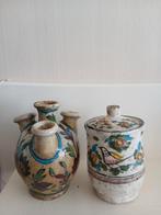 Perzisch Qajar ? Aardewerk vaasje tulpenvaas en pot, Ophalen of Verzenden