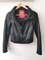Zwart leren jasje Esprit Edc 34-XS, Kleding | Dames, Ophalen of Verzenden, Zo goed als nieuw, Maat 34 (XS) of kleiner, Zwart