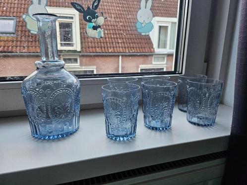 Fleur de lys, karaf en glazen, Antiek en Kunst, Antiek | Glas en Kristal, Ophalen