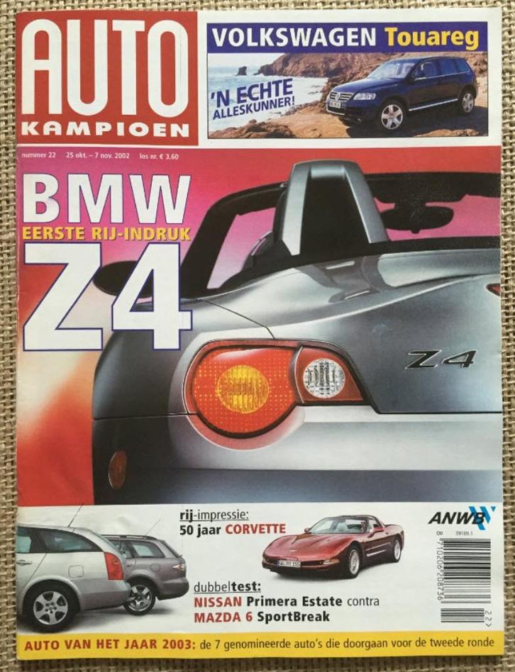 AK: BMW Z4, Corvette, Mercedes W116, VW Touareg, Mazda6, Boeken, Auto's | Folders en Tijdschriften, Zo goed als nieuw, Algemeen