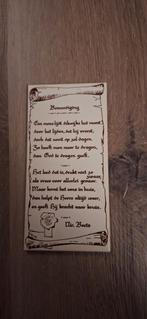 Religieus Tegeltje met Gedicht van Nicolaas Beets, Ophalen of Verzenden