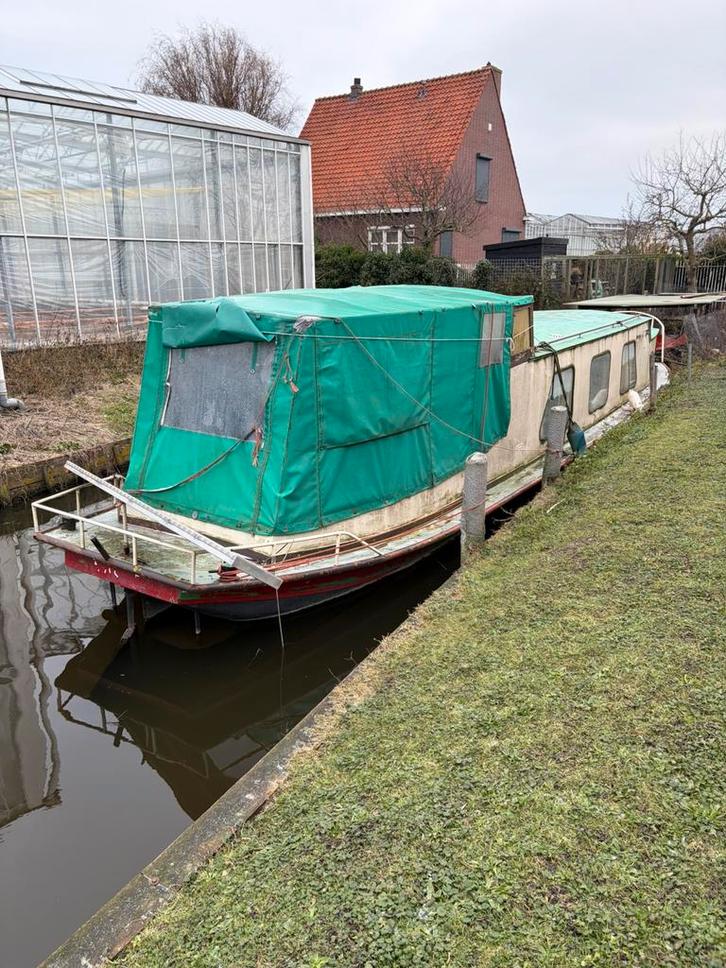 Schuit met opbouw, Watersport en Boten, Platbodems, Zo goed als nieuw, Staal, Diesel, Ophalen