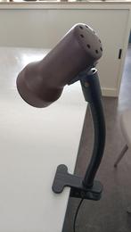 retro bureaulamp klemspot spot bruin vintage jaren 70 design, Huis en Inrichting, Lampen | Spots, Gebruikt, Metaal of Aluminium
