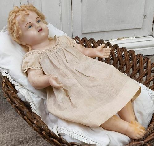 Oude wassen pop, Antiek en Kunst, Curiosa en Brocante, Ophalen of Verzenden