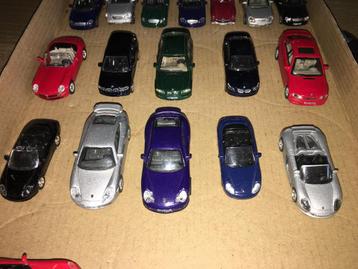 10x Porsche 911 + Carrera & BMW 5 + Z8 die cast metaal 1:87 beschikbaar voor biedingen