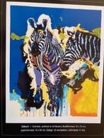 Zeefdruk Carlos Blaaker Zebra's, Ophalen