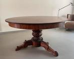 Gepolitoerde mahonie houten antieke eetkamertafel 6-12 pers, Ophalen