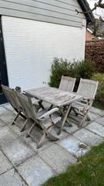 Teakhouten tuinset merk Queen, Tuin en Terras, Tuinset, Eettafel, Teakhout, Gebruikt