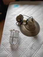 Industriële hanglamp met glazen kap, Huis en Inrichting, Lampen | Hanglampen, Gebruikt, Ophalen of Verzenden, Glas, Minder dan 50 cm