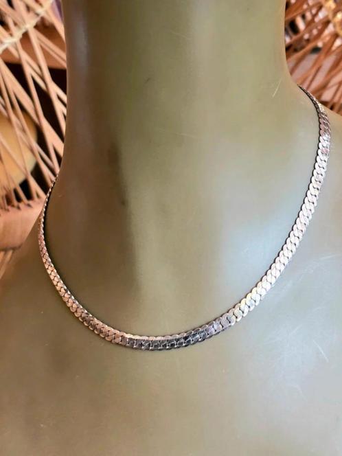 YV6272: Vintage Sterling Silver Necklace Kettingen, Sieraden, Tassen en Uiterlijk, Kettingen, Gebruikt, Zilver, Zilver, Ophalen of Verzenden