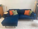 Bank met hocker 240 breed, Huis en Inrichting, Banken | Bankstellen, Ophalen, Hout, Gebruikt, Driepersoons