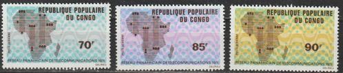 2084. Congo (br) 287/89* ongest pl sp Telefoonverkeer LEES, Postzegels en Munten, Postzegels | Afrika, Overige landen, Verzenden