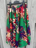 Groene rok met exotische bloemenprint, maat S, Bonprix, Ophalen of Verzenden, Zo goed als nieuw, Knielengte