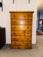 Vintage grenen ladekast met zes lades, Ophalen, A, A, A