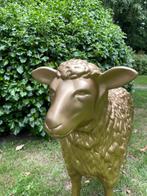 (Tuin)Beeld texel schaap, Goud eye catcher tuin, boerderij,, Ophalen, Nieuw, Kunststof, Dierenbeeld