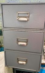 Retro archiefkastje met 3 lades, Huis en Inrichting, Kasten | Roldeurkasten en Archiefkasten, Minder dan 50 cm, Gebruikt, Ophalen of Verzenden