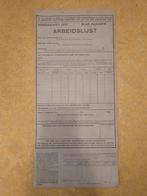 Arbeidslijst uit de jaren 60, Ophalen of Verzenden